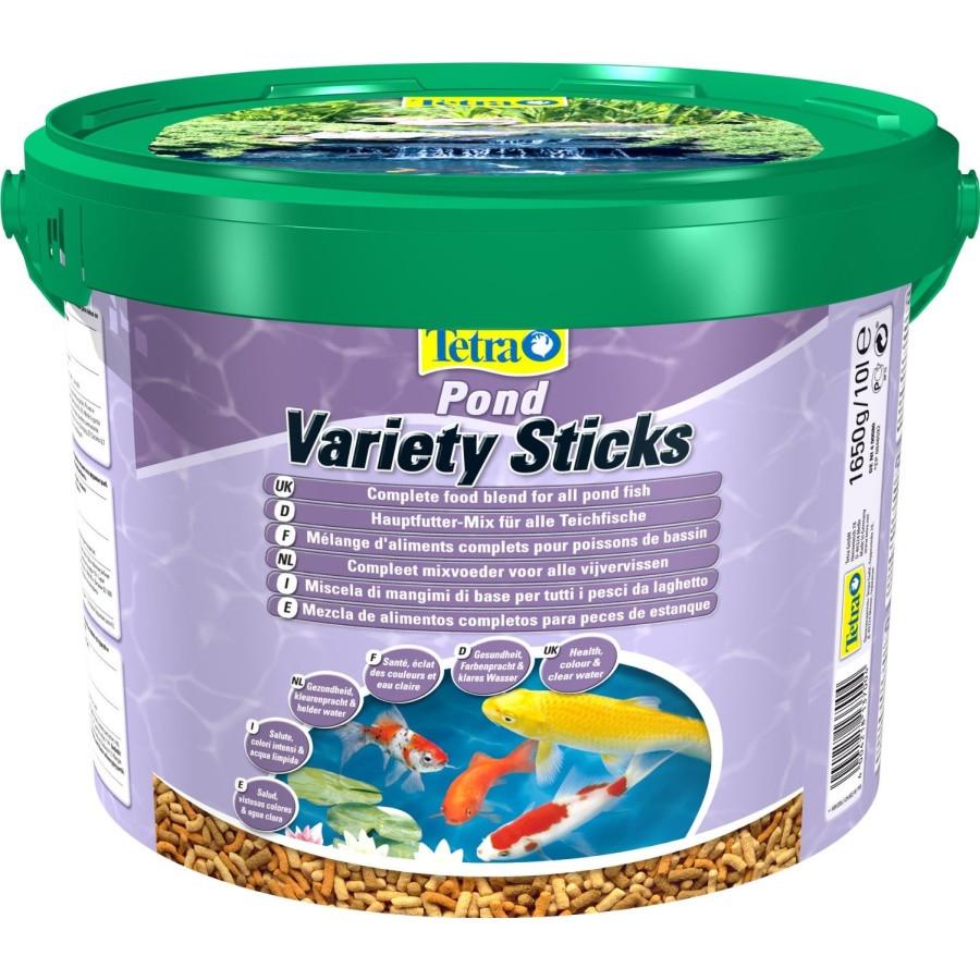 מזון לדגי בריכה 10 ליטר Tetra Variety Sticks