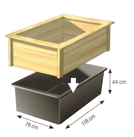 בריכת נוי עילית UBBINK QUADRO WOOD II בריכת נוי עילית UBBINK QUADRO WOOD II